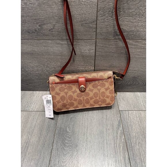 Coach Noa Beige Pop-Up Signature Messenger Bag - Picture 5 of 12